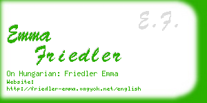 emma friedler business card